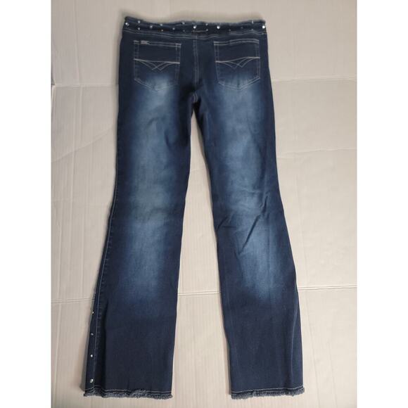 Revolt Jeans Sz 15/16 Straight Leg Low Rise Bling Vintage Y2k Rodeo Festival - Picture 7 of 9